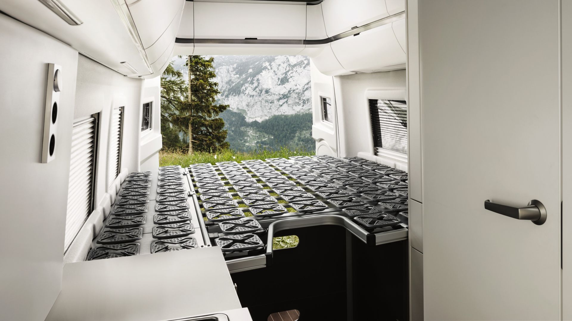 Grand lit dans le VW Grand California