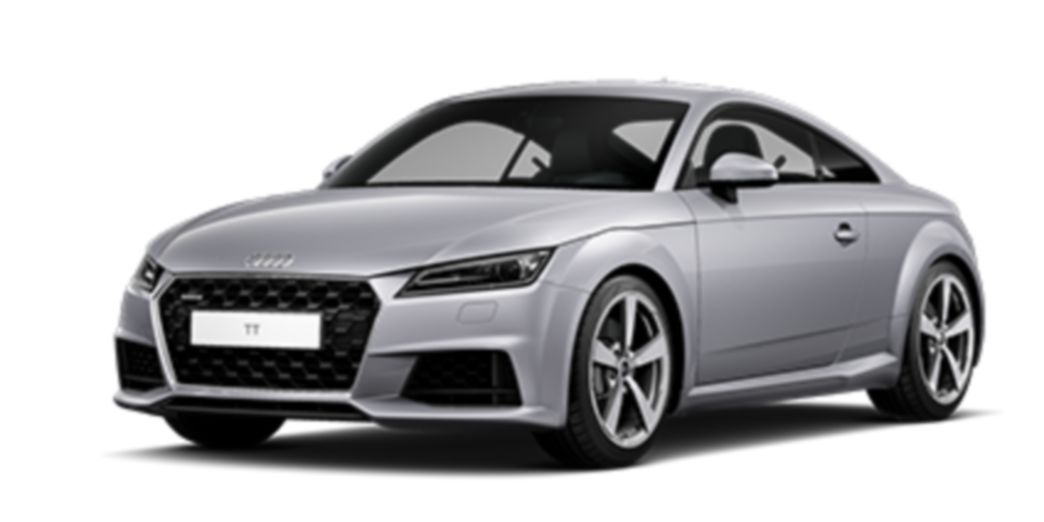 Grey Audi TT front and side view