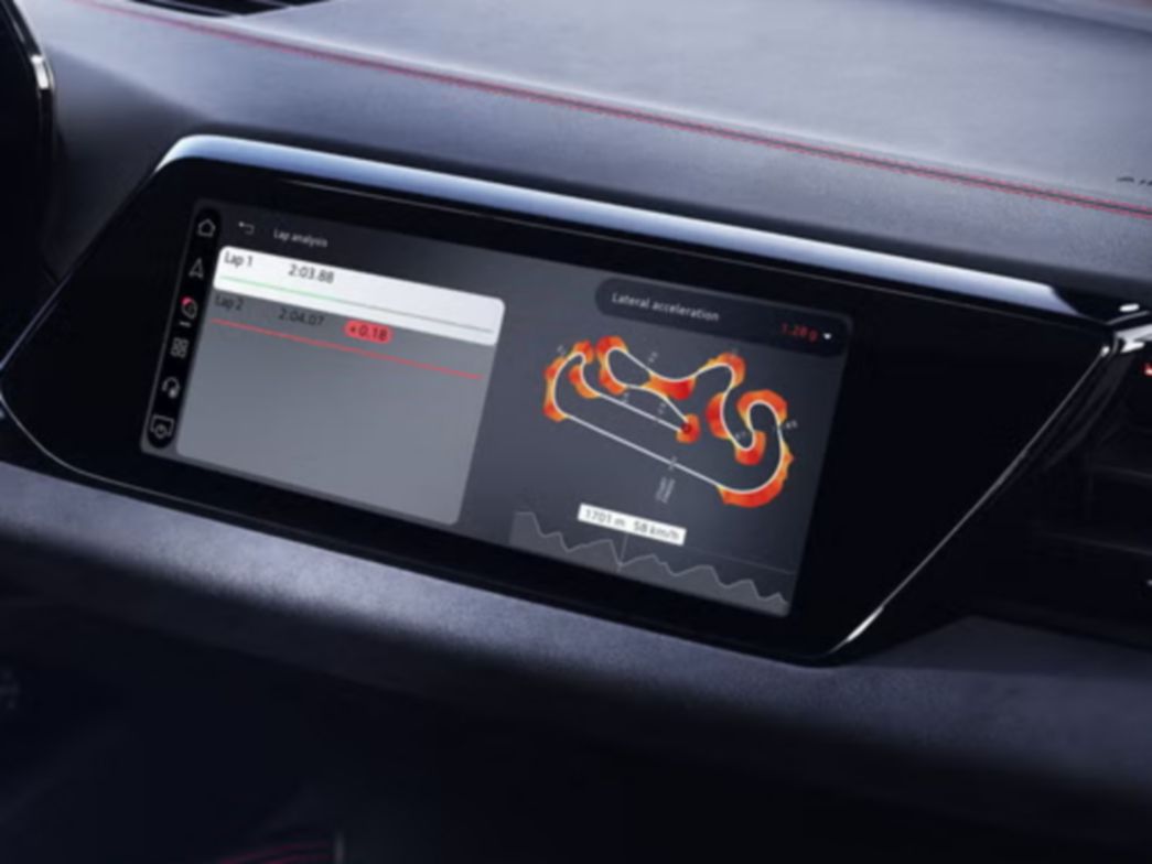 Grüner Audi RS 5 Limousine innen