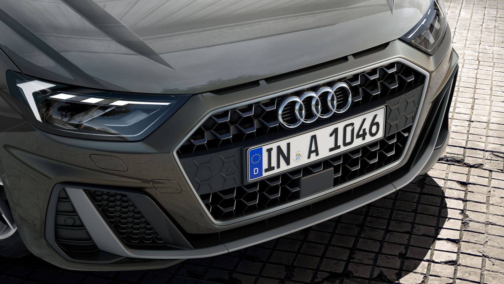 Audi A1 allstreet front view headlight