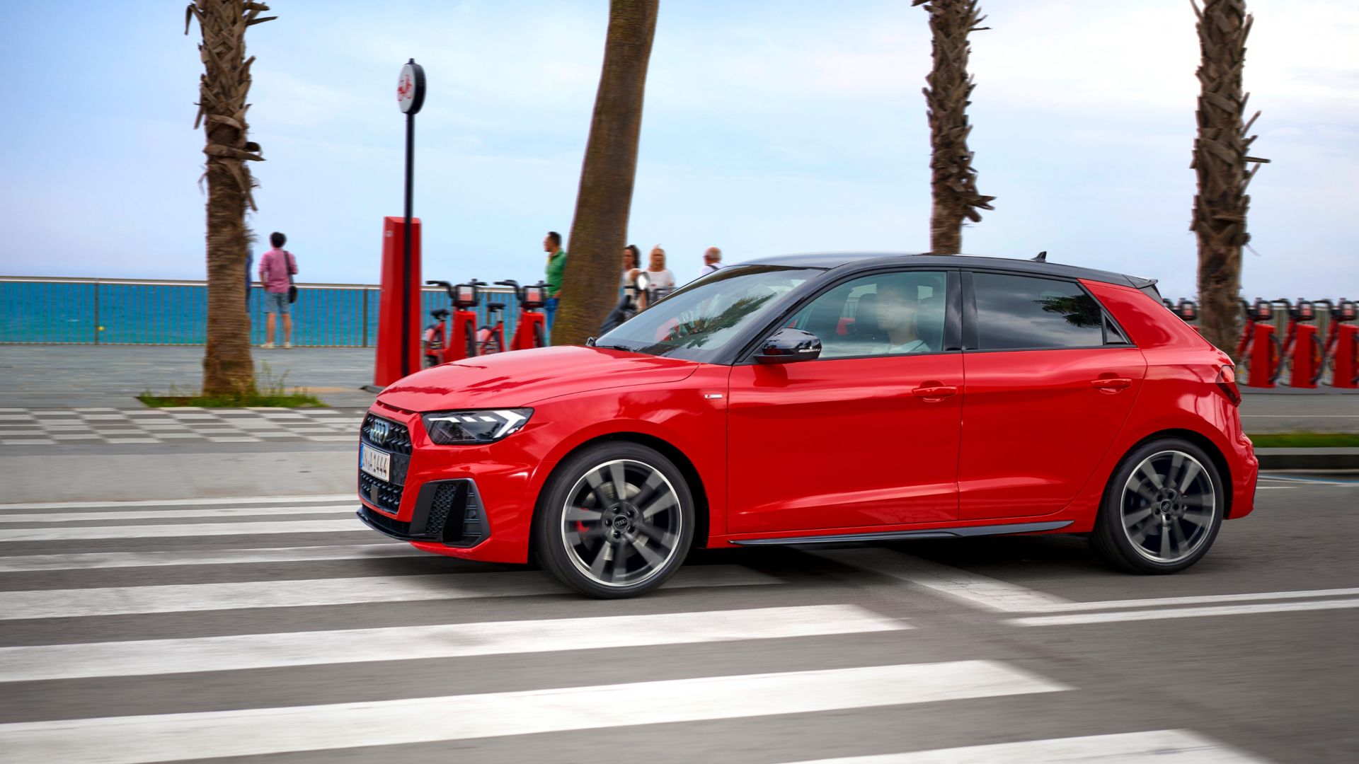 Audi A1 allstreet side view on road