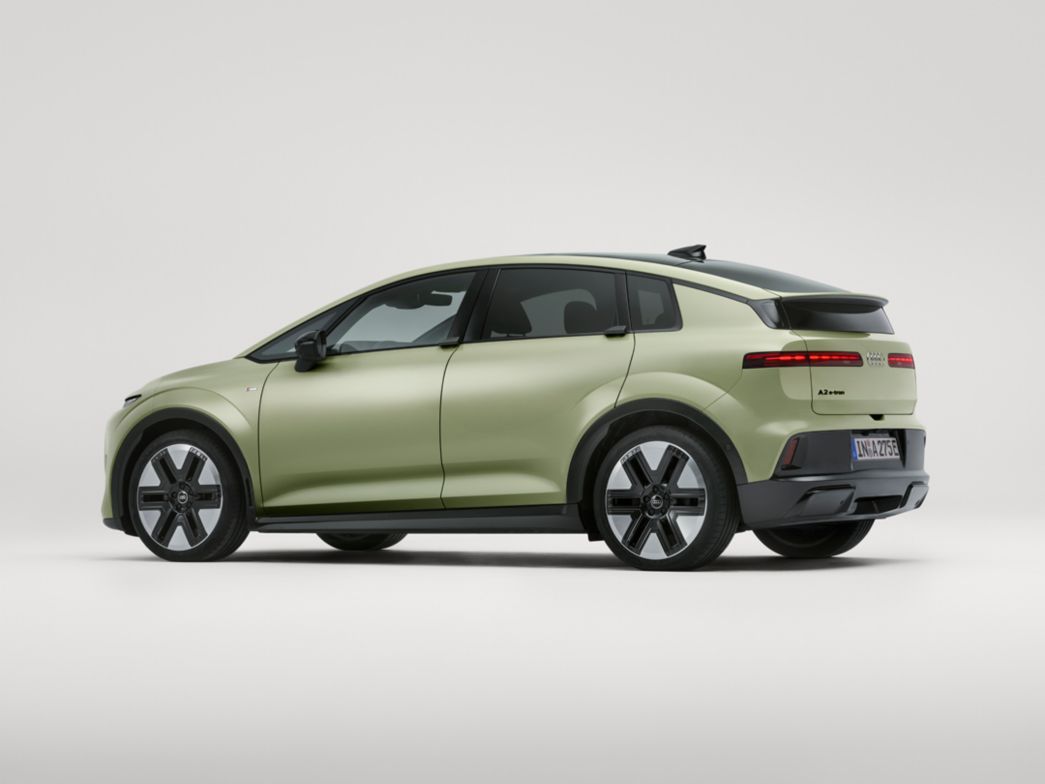 Audi A2 e-tron Vue latérale verte