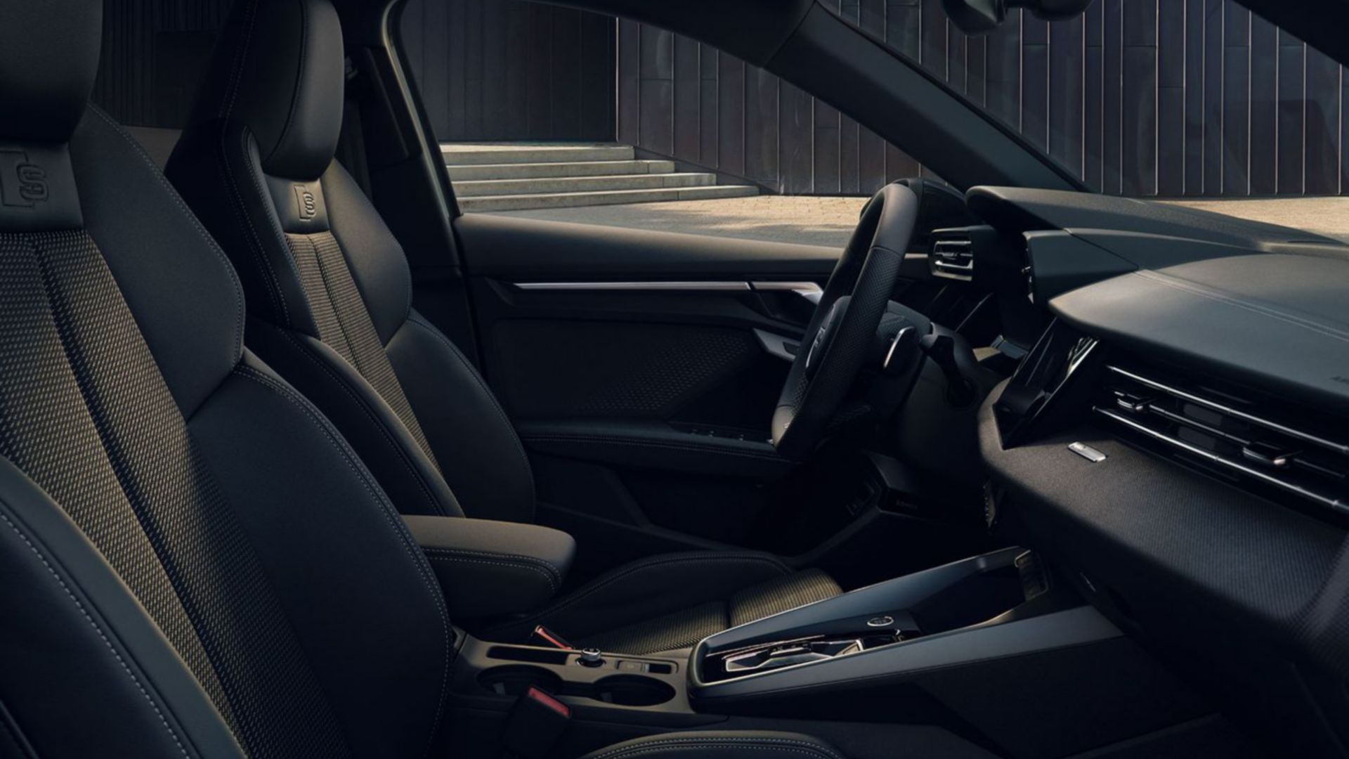 Audi A3 Sportback cockpit side view