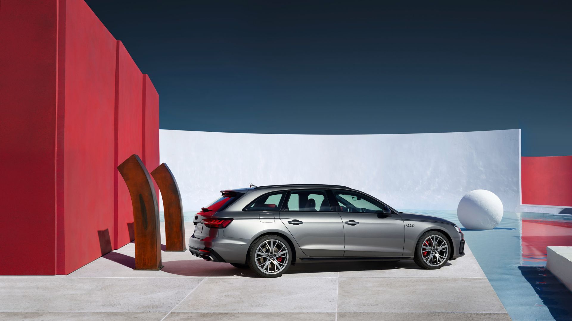 Audi A4 Seitenansicht grau