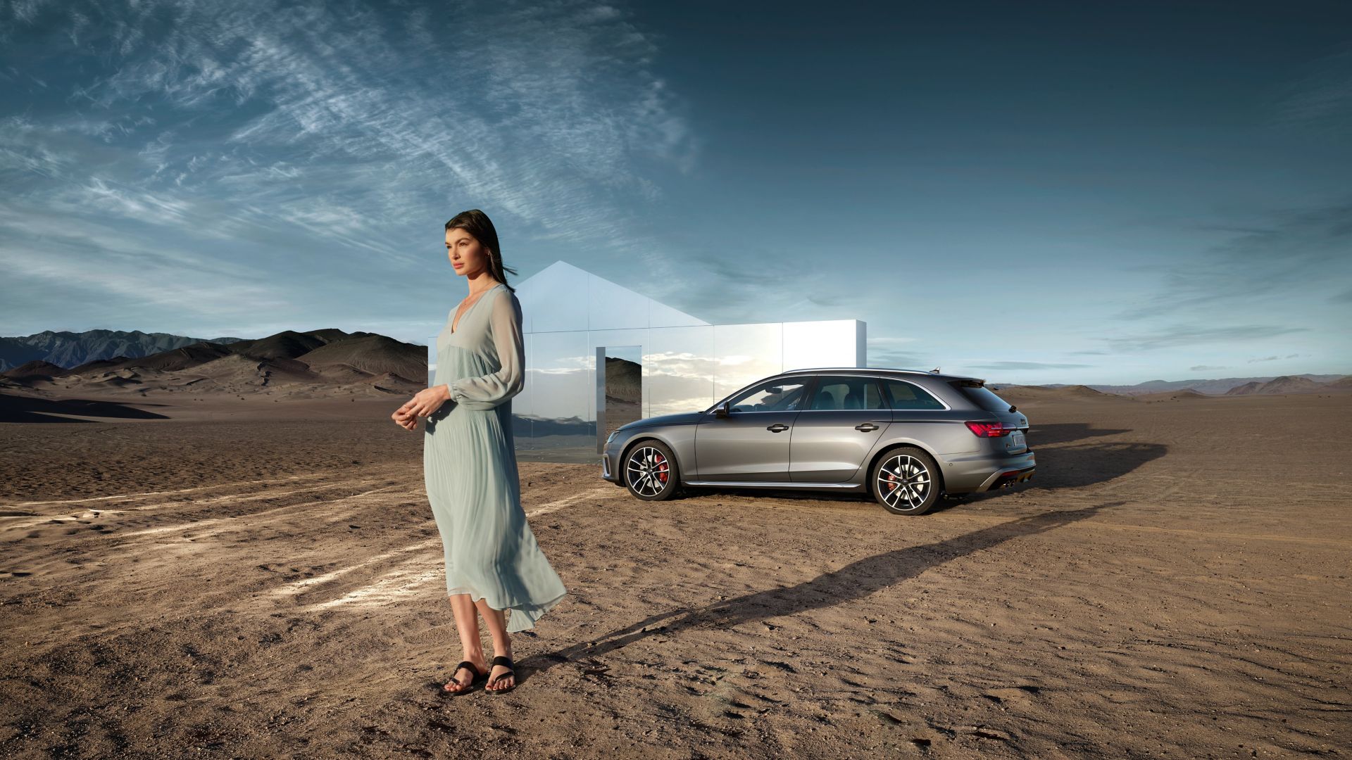 Audi A4 Frontansicht grau