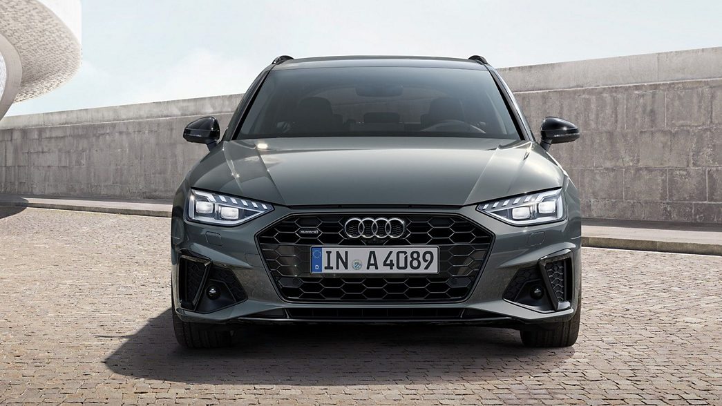 Audi A4 vista frontale grigio