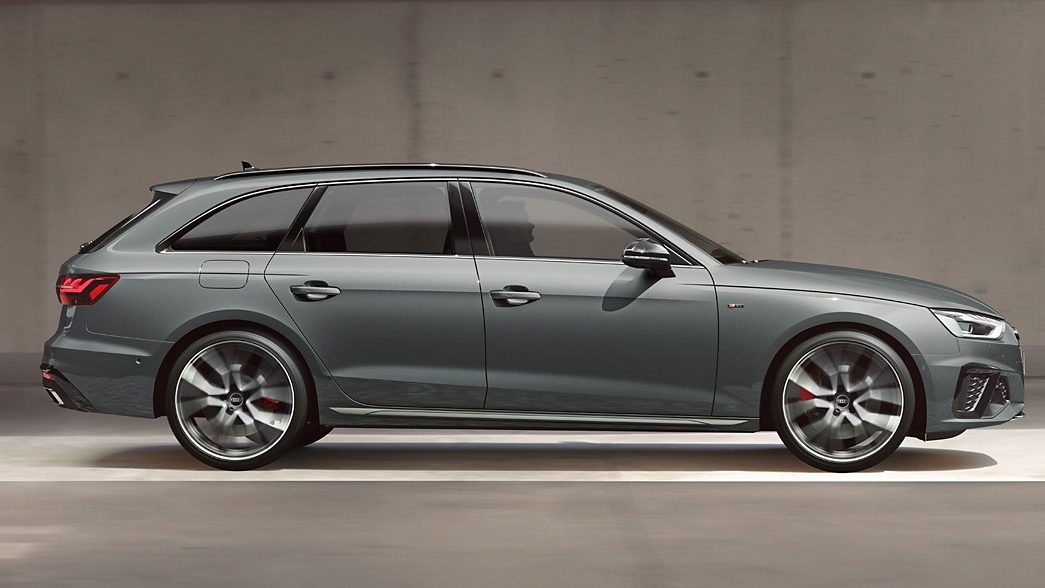 Audi A4 vista laterale grigio