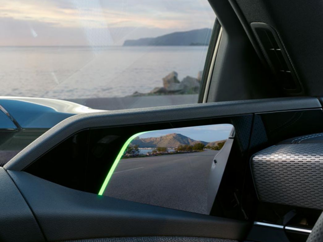 Rétroviseur extérieur virtuel de l'Audi A6 e-tron