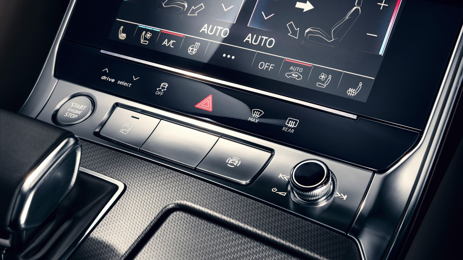 Sedili posteriori dell’Audi A7 in nero