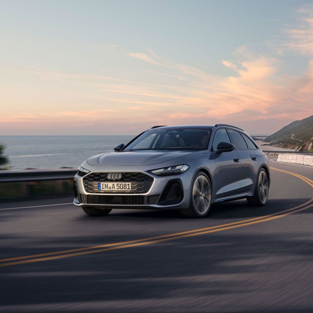 Vue avant d’une Audi A5 en gris