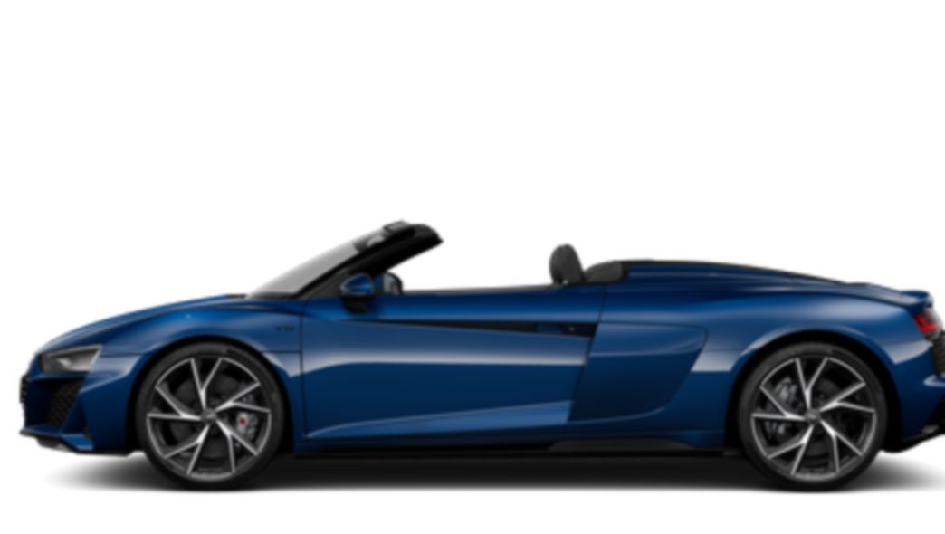 R8 Spyder V10 performance RWD in blu