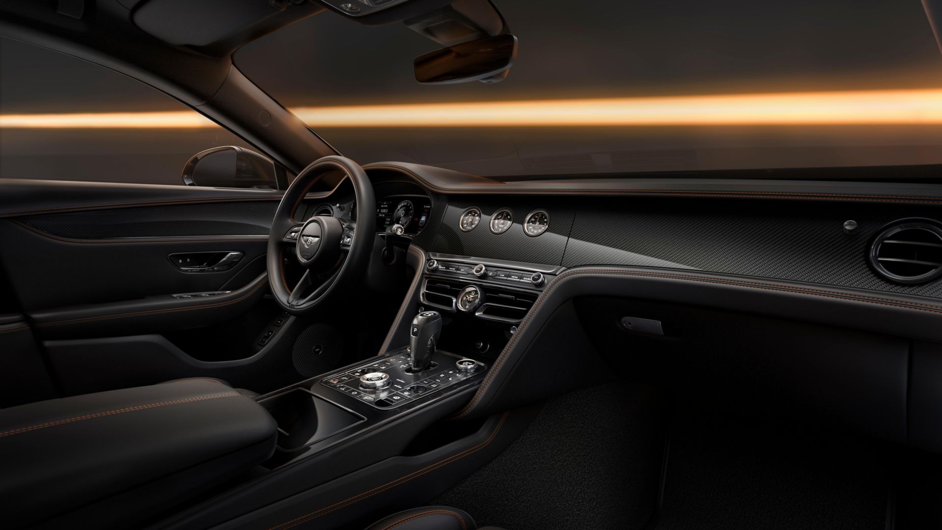 Bentley Flying Spur grau Black Edition Cockpit