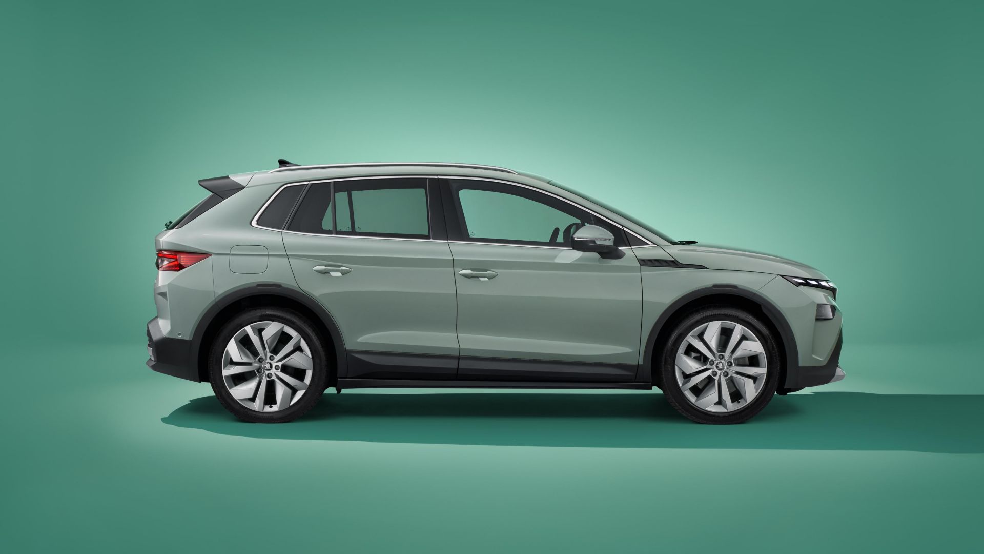 Škoda Elroq grün Seitenansicht