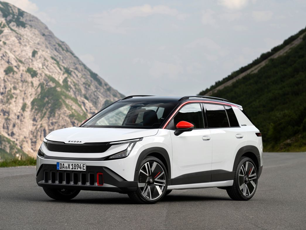 Skoda Epiq weiss Seitenansicht