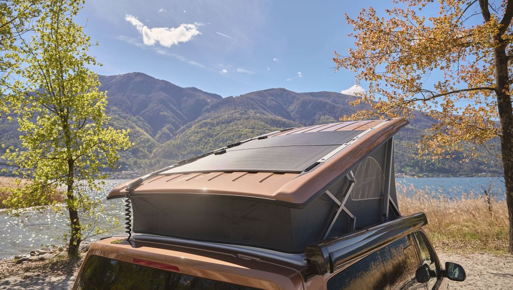 VW California retrofitting of front opening pop-up roof
