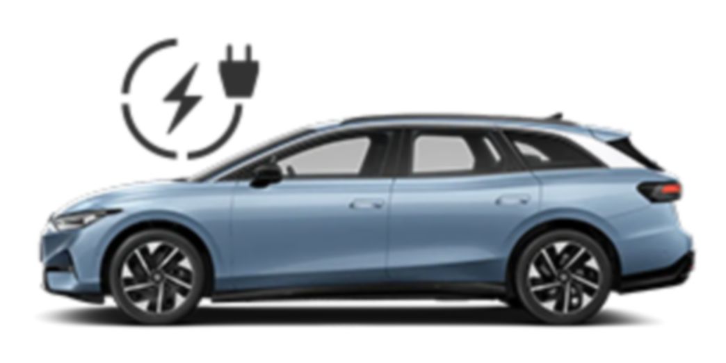 VW ID.7 Tourer bianca vista laterale