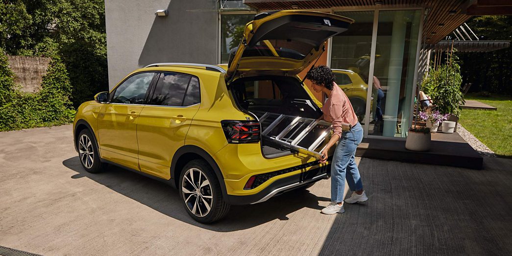 VW T-Cross gelb Kofferraum