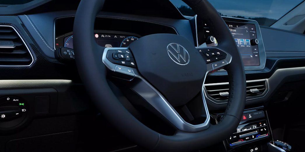VW T-Cross interior steering wheel