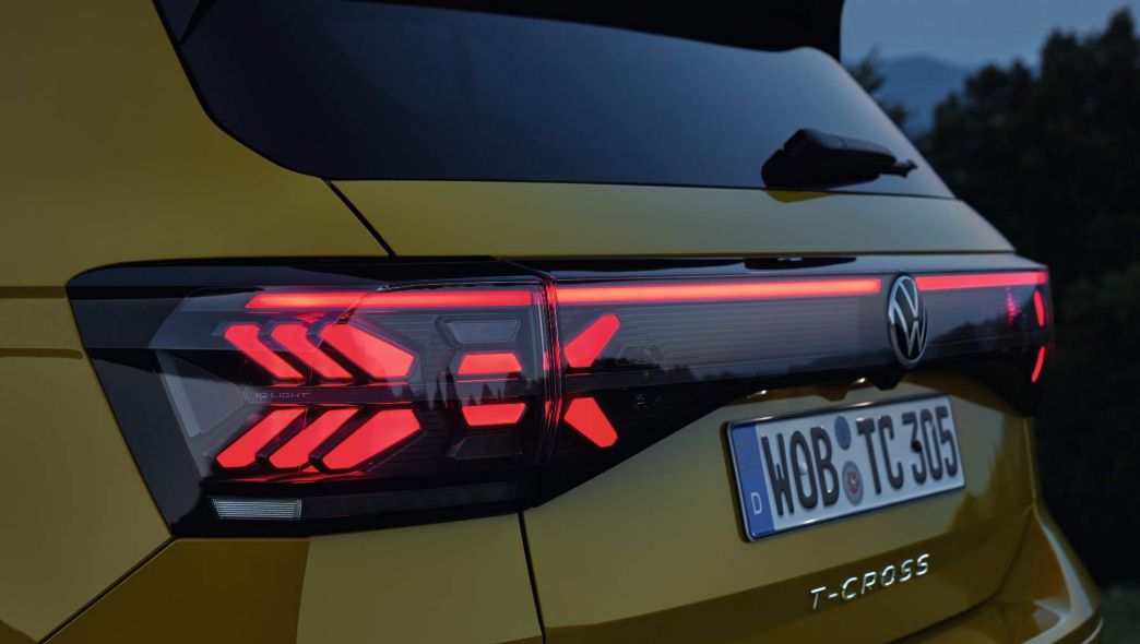 VW T-Cross seitliches Heck gelb