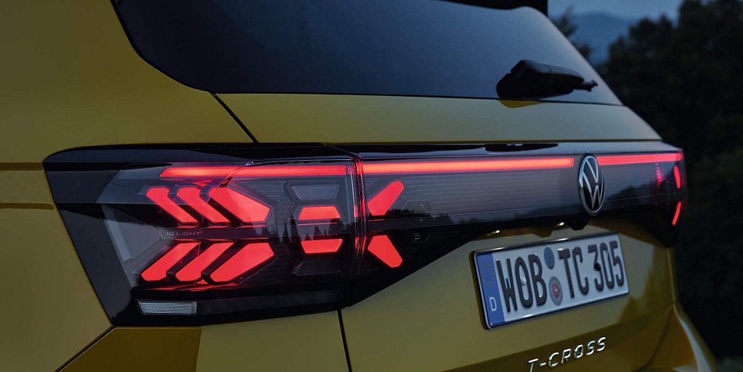 VW T-Cross seitliches Heck gelb