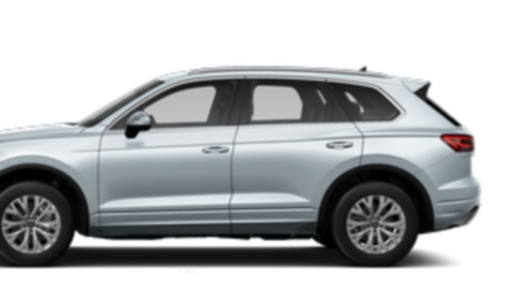 VW Touareg bianca vista laterale