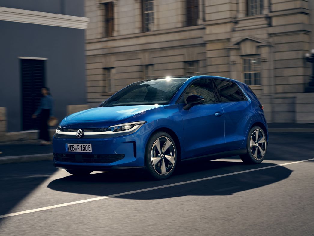VW ID. Polo blau Seitenansicht