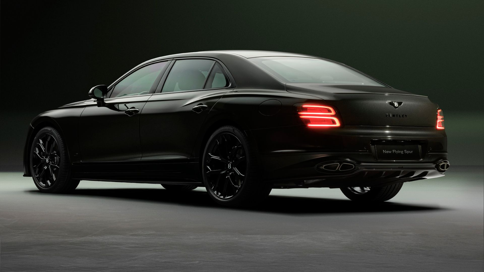 Blauer Bentley Flying Spur Seitenansicht