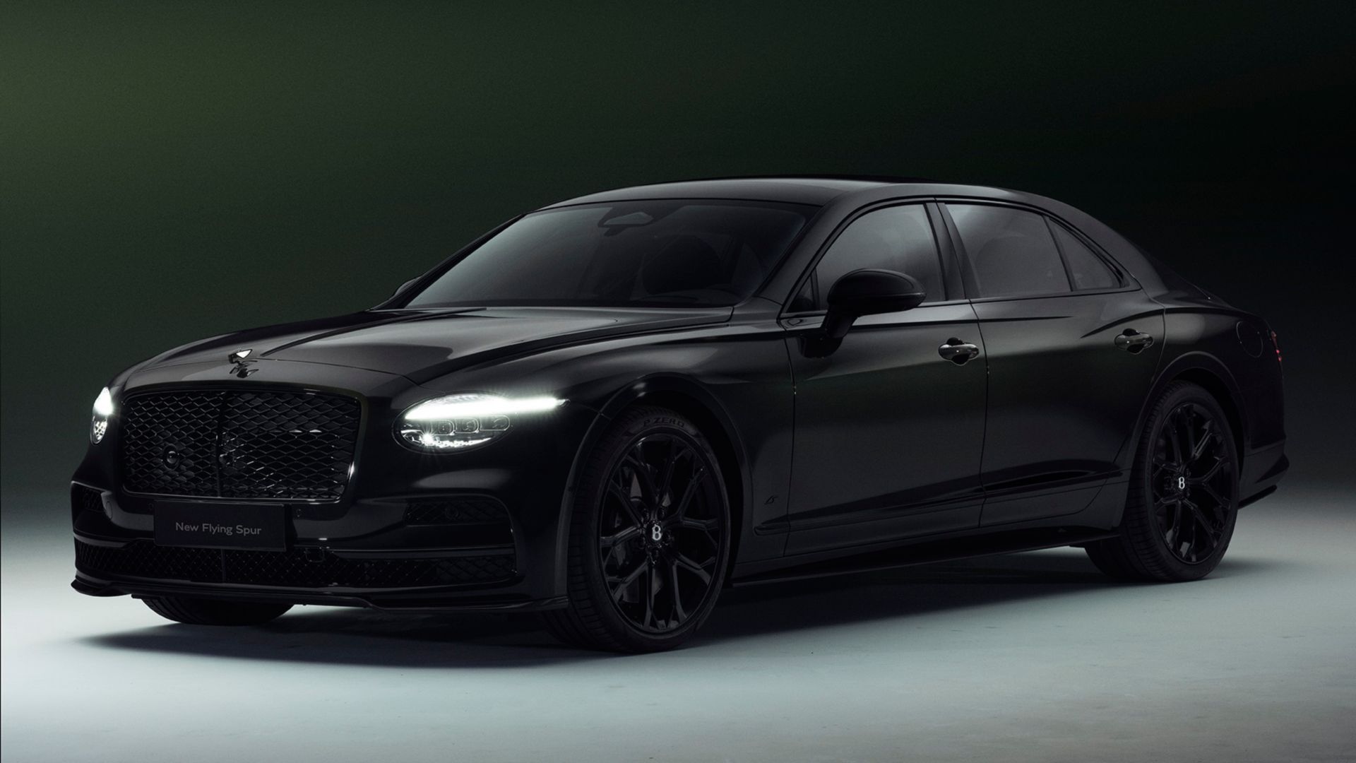 Blauer Bentley Flying Spur Frontansicht