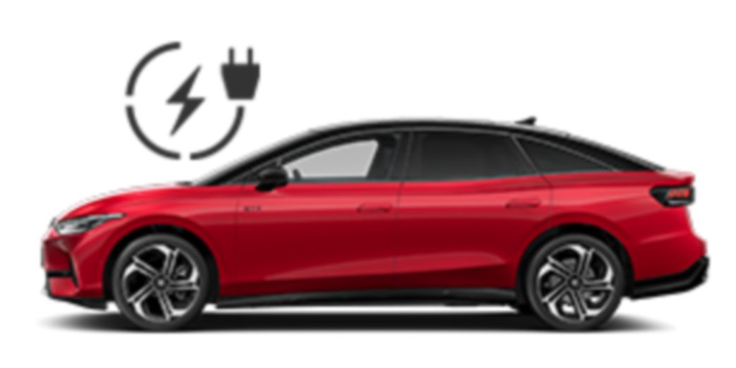 VW ID.7 GTX Tourer rossa vista laterale